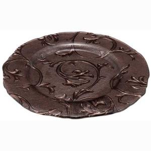 IVV イタリア製 ガラスプレート 皿 HELIX(ヘリックス) 31cm ゴールド