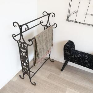 タオル掛け タオル干し アイアンラック 室内 洗濯物干し アンティーク