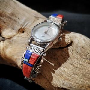 インディアンジュエリー バングルウォッチ ターコイズ シルバー925