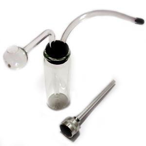 クラックボング ガラスボング 2WAY ボトル型 水パイプ クラックパイプ