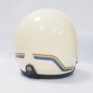 反射）ヘルメット 簡単 カスタムステッカー グリーンライン ビンテージ