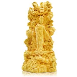 風水 大開運 金運 伝統工芸 高岡銅器 水晶 日本製 置物 千里之虎 全長