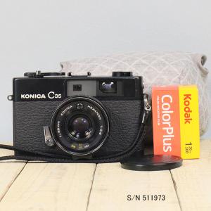 中古】【保証付 】 コニカ KONICA C35 Flashmatic S/N 250649（ケース