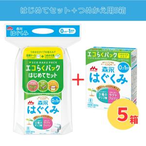 E赤ちゃん 森永 エコらくパック 【はじめてセット ＋ つめかえ用 5箱