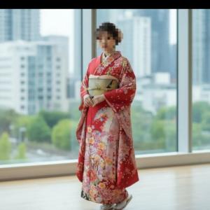 振袖 正絹 訳有 試着品 白黒地に鶴 フランソワーズ・モレシャン 034P