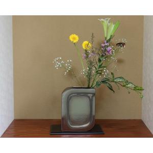 信楽焼 花瓶 花器 華道 池坊 嵯峨御流 窯変 曲げ 陶器 生け花 和風