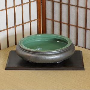 信楽焼 花器 黒 櫛目 コンポート 在庫数限り 陶器 花瓶 生け花 和風