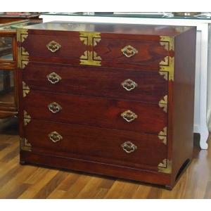 特価！アンティーク調ブラウン李朝式 薬箪笥 李朝家具 けやき造り薬