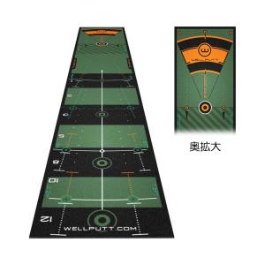 練習器具】Wellputt ウェルパット パターマット 4メートル グリーン