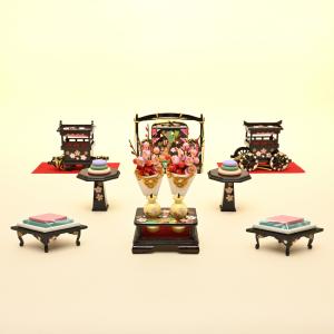 豆お道具七品セット 12号 雛人形道具 豆道具 ひな人形用のお道具セット