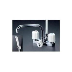 SANEI サンエイ（三栄水栓） ツーバルブデッキシャワー混合栓 湯水取付