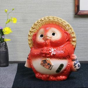 信楽焼 風水狸(紫) たぬき タヌキ 開運 縁起物 可愛い 陶器 商売繁盛