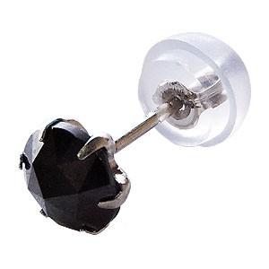 男性用ピアス ブラックダイヤピアス 片耳用 スタッドピアス ブラック