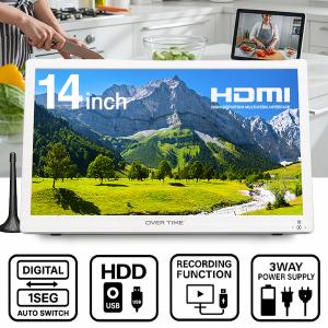 Qriom 14インチ 地上デジタル放送対応 ポータブルテレビ KORS-PTV14(B