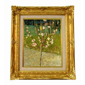 世界の名画 ゴッホ グラスに入れた花咲くアーモンドの枝 ジクレー