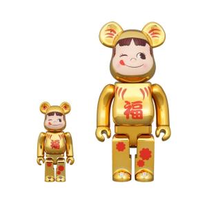 MEDICOM TOY（メディコム・トイ） BE@RBRICK 達磨 ペコちゃん 金メッキ