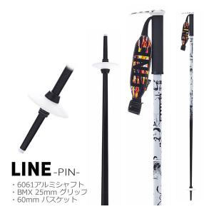 ライン 伸縮スキーポール 24 LINE PAINTBRUSH 100-130cm ペイント