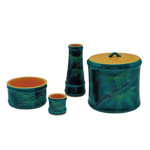 皆具 かいぐ 紺紫交趾 菊唐草 谷口菁嵐作 茶道 茶道具 交趾焼 菊唐草