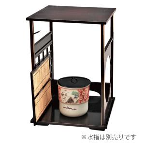 溜 四方棚 爪紅 而妙斎好写 戸塚富悦作 茶道 表千家 溜塗 茶棚 茶室 濃