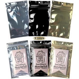 100枚入 12x20cm アルミ袋 ギフト袋 パッケージ ラッピング ジップ
