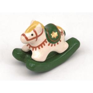 茶道具・茶器 香合、干支「午」「馬・うま」、色絵 菱形 馬、京都 高野