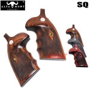 アルタモント タナカ用 COLT パイソン 木製グリップ チェッカー メダル