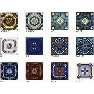 アンティーク デザインタイル 150角 花 マジョリカタイル 大正ロマン