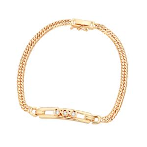 ジュエリーツツミ K18イエローゴールドダイヤモンドブレスレット