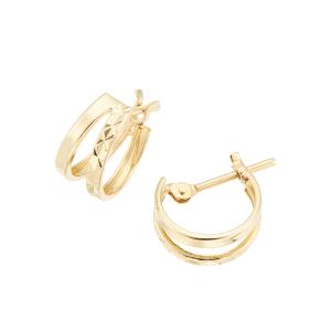 ジュエリーツツミ K10イエローゴールドキュービックピアス