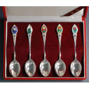 銀製カトラリー「松・竹・梅」三種類スプーンセット : 銀食器・銀製器