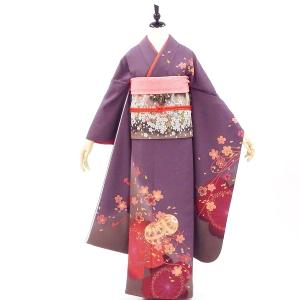 正絹振袖+半衿付き長襦袢+帯+帯揚+帯〆+重衿 6点セット 大人かわいい