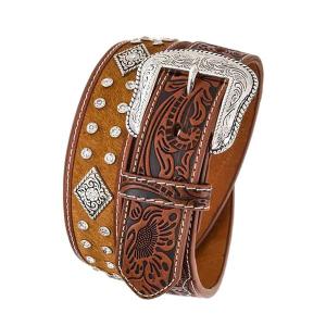 カービングレザーガンベルト 38口径用 (ナチュラル) GB-38NAT 34-42