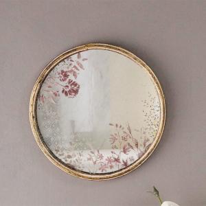 壁掛け鏡 おしゃれ ウォールミラー ロココ調 姫系 アイボリー ホワイト