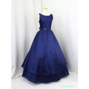 ゆめりすと シンフォニーv6 ネイビー 160：演奏会発表会用ドレス