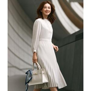 23区（ニジュウサンク） ワンピース ヴィスコースストレッチ レース襟