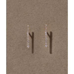 JUPITER ピアス 「K10」ダイヤモンドバーピアス /片耳/金属アレルギー