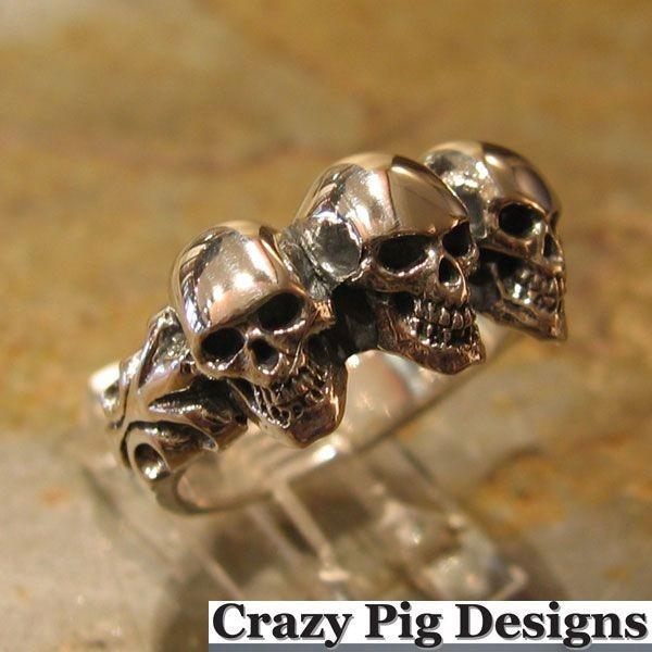 CRAZY PIG（クレイジーピッグ） リング チューダー3 スカルリング