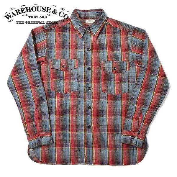 WAREHOUSE（ウエアハウス） 3022 FLANNEL SHIRTS WITH CHINSTRAP G柄