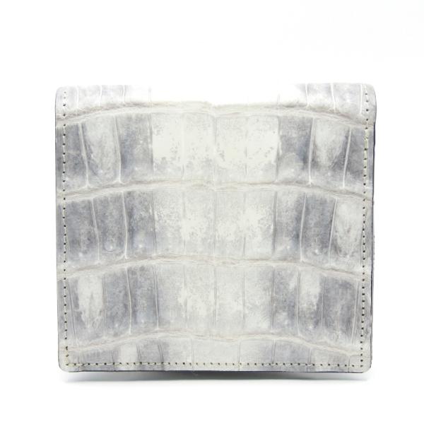 美品 SENNYU 新進工房 二つ折り財布 ヒマラヤクロコ クロコダイル 本革