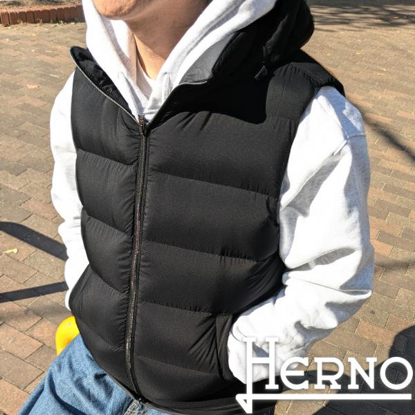 並行輸入品】ヘルノ HERNO ダウンベスト メンズ エコアージュ フード
