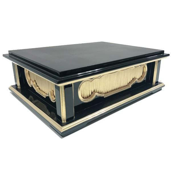 厨子台 箱壇 多用箱壇 黒塗 36cm幅 木製 仏像台 置台 物置 飾台 香炉台