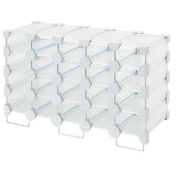 理容室 美容室 ヘアカラーラックCH-20 クリアホワイト 80541