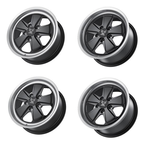 FUCHS フックス ホイール ブラック 964/964Turbo 1台分セット 7.0J x