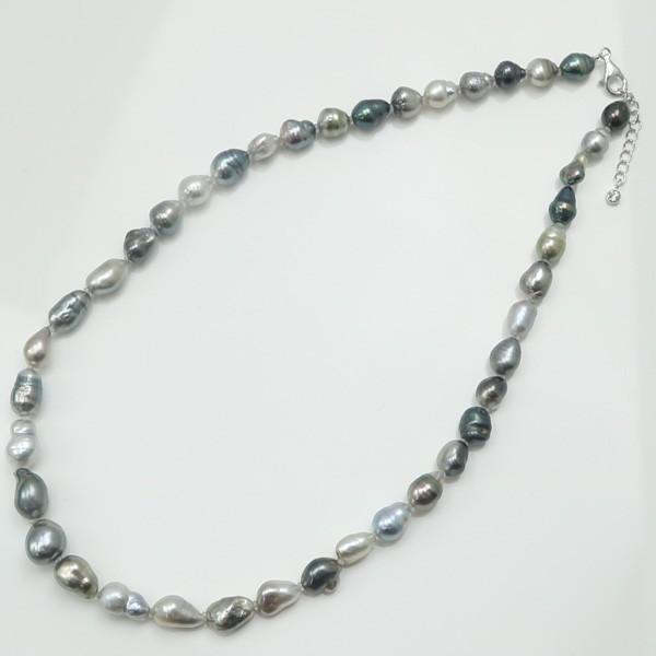 真珠 パール ネックレス 黒蝶真珠 パールネックレス 黒真珠 黒蝶