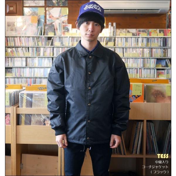 メンズセレクト 中綿入り コーチジャケット ( ブラック )-G- 防寒