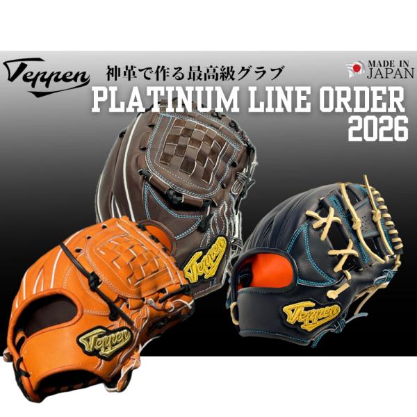 2026年 てっぺん Teppen グローブ 硬式 オーダー グラブ PLATINUM LINE
