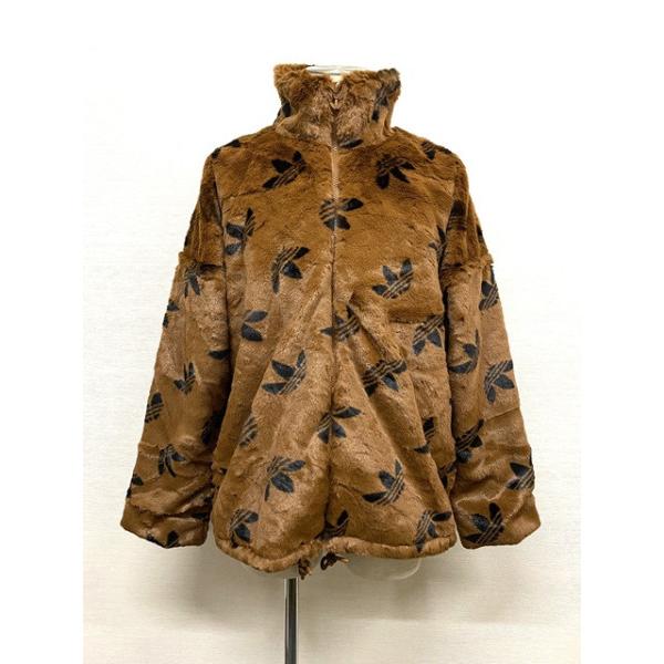 adidas Originals モノグラム ファージャケット （ワイルドブラウン