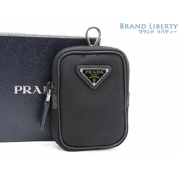 美品 プラダ PRADA ナイロン ミニポーチ バッグチャーム コインケース