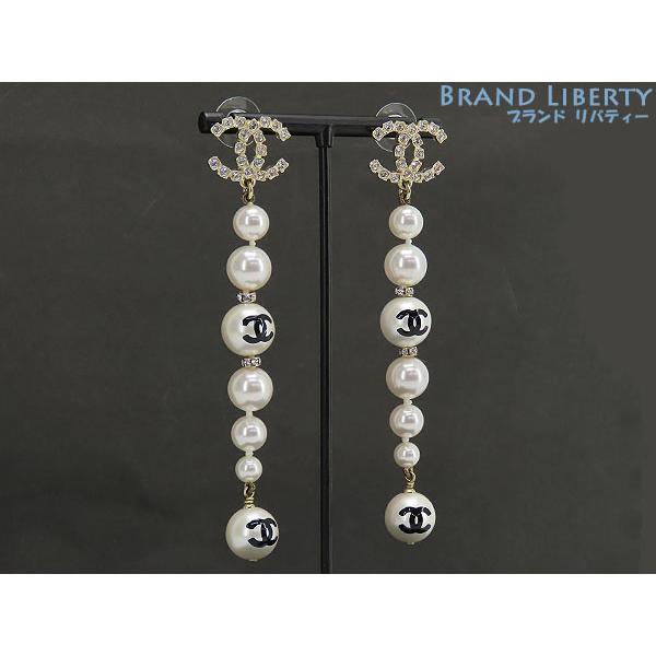 CHANEL（シャネル） レア新品同様 ココマーク ラインストーン パール
