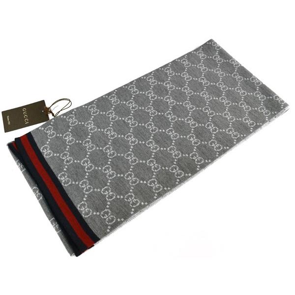 GG グッチ ストール マフラー GUCCI ウール100％ GG柄 ウェビング